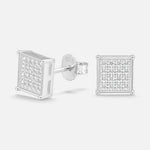 Aro Cuadrado Circones Pavé 7x7 mm