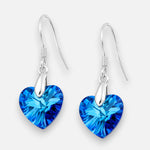 Aro Corazón Cristal Hecho con Swarovski® Azul