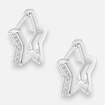 Argolla Huggie Estrella Circones 14x15 mm