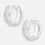 Argolla Huggie Circones Pavé 14 mm