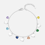 Pulsera Corazones Cristales Hecho con Swarovski® Multicolor