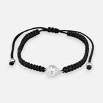 Pulsera Hilo Negro Ajustable Gota Circón