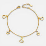 Pulsera Corazones Estrellas