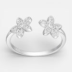 Anillo Ajustable Flores Circones