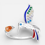 Anillo Ajustable Colibrí Circones Multicolor
