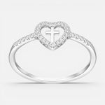 Anillo Corazón Cruz Circones