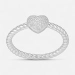 Anillo Entorchado Corazón Circones