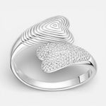 Anillo Ajustable Corazones Circones Pavé