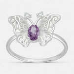 Anillo Mariposa Circones Amatista