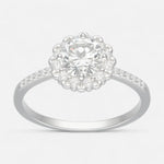 Anillo Flor Moissanita y Circones