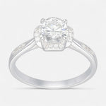 Anillo Flor Moissanita y Circones