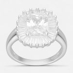 Anillo Ovalo Circón Baguette