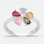 Anillo Flor Circones Multicolor