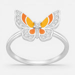 Anillo Mariposa Esmaltada Multicolor Circones