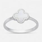 Anillo Trébol de la Suerte Nácar