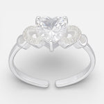 Anillo Midi Corazón Circones