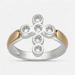 Anillo Cruz Circones en Oro