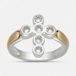 Anillo Cruz Circones en Oro