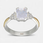 Anillo Circones Baguette con Oro