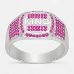 Anillo Sello King Circones Rubí