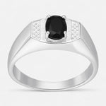 Anillo Sello Circón Ónix