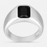 Anillo Sello Circón Ónix