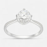 Anillo Solitario Moissanita y Circones