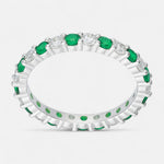 Anillo Cintillo Sin Fin Circones Esmeralda 15