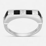 Anillo Cintillo Circones Ónix 16