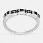 Anillo Cintillo Circones Baguette Ónix
