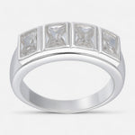 Anillo Cintillo Circones Baguette