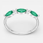 Anillo Cintillo Circones Esmeralda