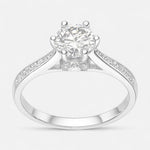 Anillo Solitario Moissanita y Circones