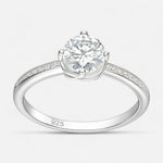 Anillo Solitario Moissanita y Circones