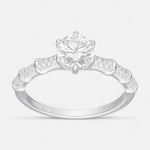 Anillo Solitario Moissanita y Circones