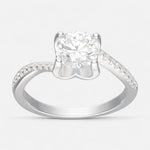 Anillo Solitario Moissanita y Circones