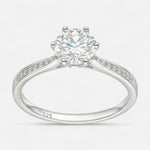 Anillo Solitario Moissanita y Circones