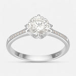 Anillo Solitario Moissanita y Circones