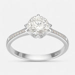 Anillo Solitario Moissanita y Circones