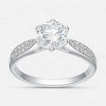 Anillo Solitario Moissanita y Circones