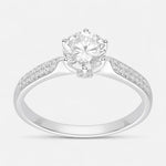 Anillo Solitario Moissanita y Circones