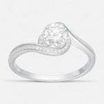 Anillo Entrelazado Moissanita y Circones