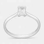 Anillo Solitario Circón Baguette