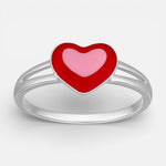 Anillo Ajustable Corazón Esmaltado