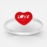 Anillo Corazón Love Esmaltado