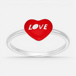 Anillo Corazón Love Esmaltado