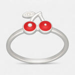 Anillo Cereza Esmaltada