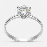 Anillo Solitario Moissanita