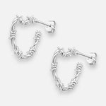 Semi Argolla Corazón Espigas 18 mm