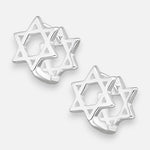 Argolla Huggie Estrella de David 10 mm